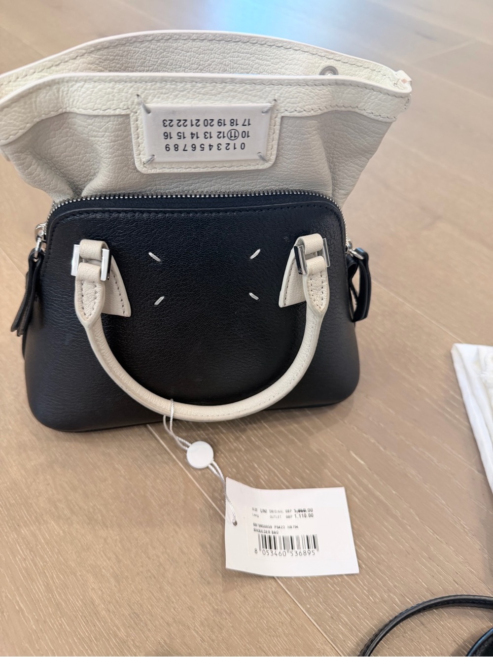 Maison Martin Margiela Two-Tone Black and White Mini Top-Handle Bag